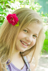 Naklejka premium Smiling girl