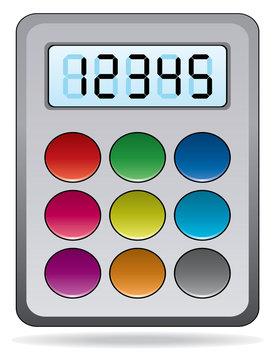 vector colorful calculator