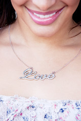 smile and a love necklace