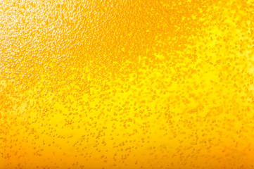 Bubbles in beer.