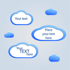 Abstract web design background with clouds