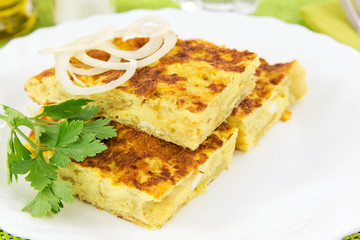 omelette with onions