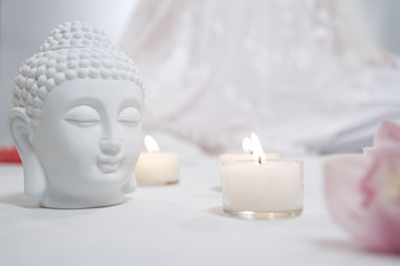 buda, candles and meditation