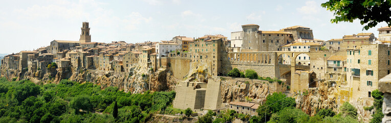 Fototapeta premium Panoramic view on a Pitigliano town