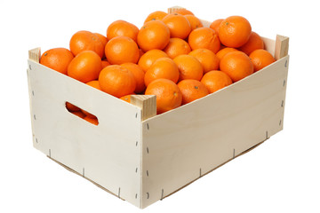 Plywood box full of mandarins © GeoM