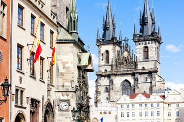 Obraz premium Tynsky church at Old Town Square, Prague, Czech Republic