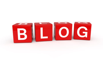 blog cubes 3d render illustration