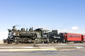 Fototapeta na wymiar Cumbres i Tolteków Narrow Gauge Railroad, Antonito, Colorado, USA