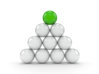 Individuality balls 3d render illustration