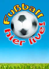 Fußball, Plakat, Einladung,