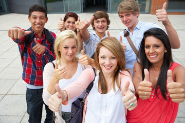 Students outside college