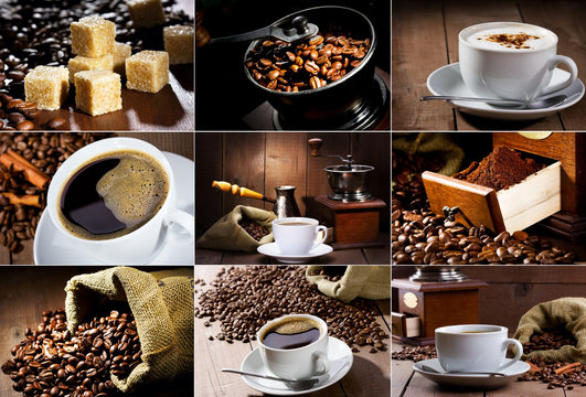 Fototapeta coffee collage