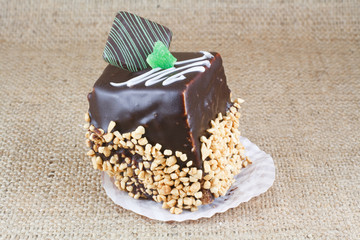 chocolate cake with nuts