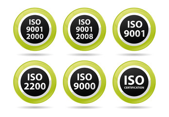 iso icons for different certifications