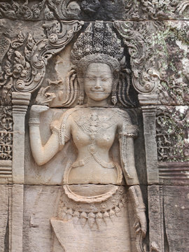 Devata of Bayon Temple - Angkor Thom, Cambodia