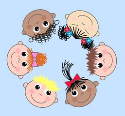 Fototapeta premium mixed ethnic children