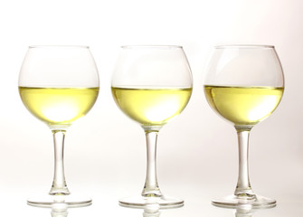 Wineglasses isolated on white