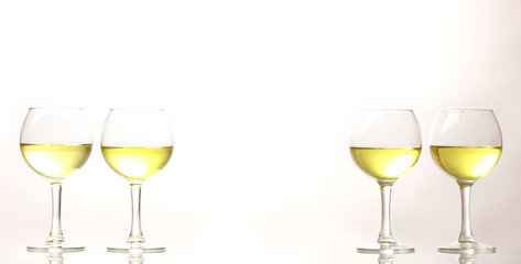 Wineglasses isolated on white