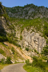Mountain canyon of Sohodol Valley , Gorj region