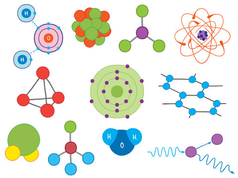 Illustration of atoms and molecules