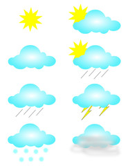 Pictogrammes Météo bleu