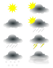 Pictogrammes Météo Gris