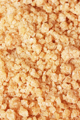 brown cane sugar background close-up