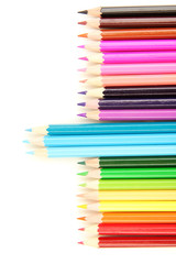 Color pencils isolated on white