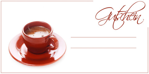 Gutschein DIN lang Kaffee