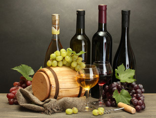 wine, cheese and grapes isolated on white
