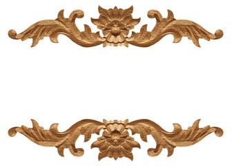Obraz premium flower carved frame