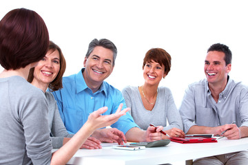 Fototapeta premium Group of business people working.