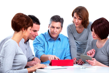 Fototapeta premium Group of business people working.