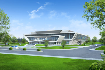 Proposal 3D render of building