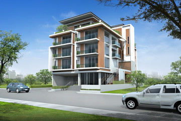 3d rendering of building