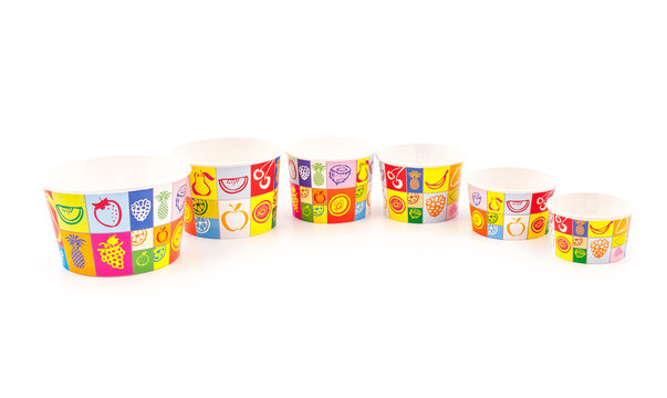 Colorufl design Ice cream paper cups