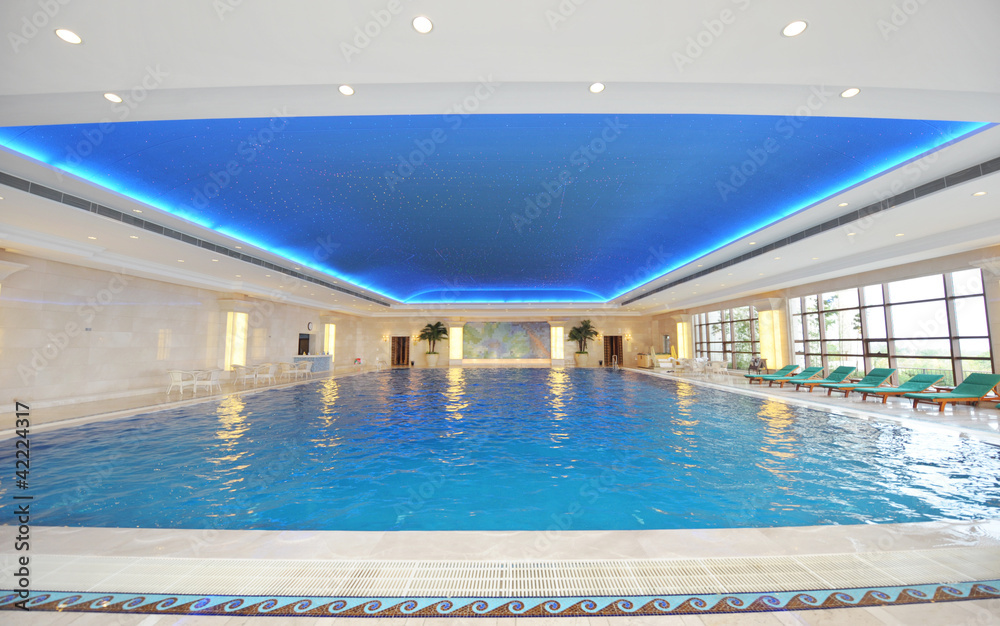 Wall mural luxury pool