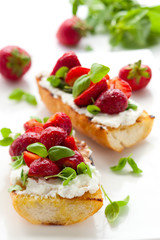 Strawberry bruschetta