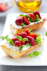 Strawberry bruschetta