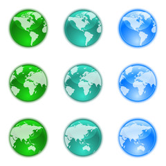 Earth globes set