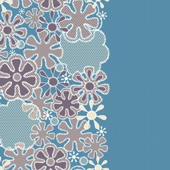 Seamless abstract lace floral pattern