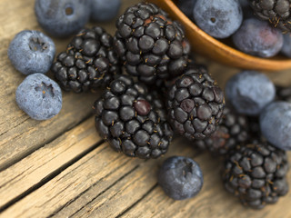 blue fruits