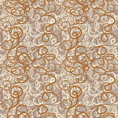 Seamless abstract curly wave pattern