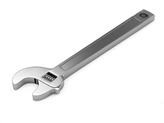 Adjustable Wrench isolated on white background 