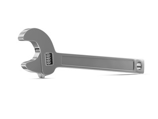 Adjustable Wrench isolated on white background 