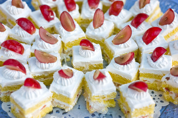 colorful pastry display