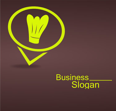logo toque et restaurant dans signet vert