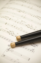 楽譜とスティック