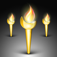 Vector element of flaming torch . EPS 10.