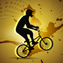 Fototapeta na wymiar Vector design of bmx cyclist.